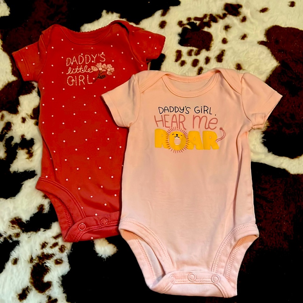 NB daddy’s girl short sleeve onesies